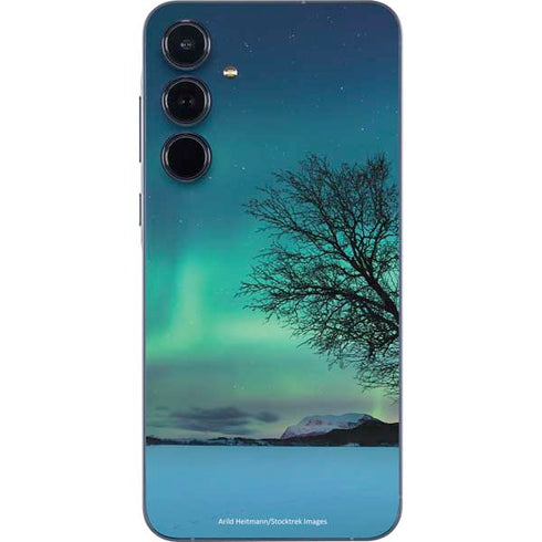 StockTrek Aurora Borealis over a lake in Norway Galaxy A35 5G Skin